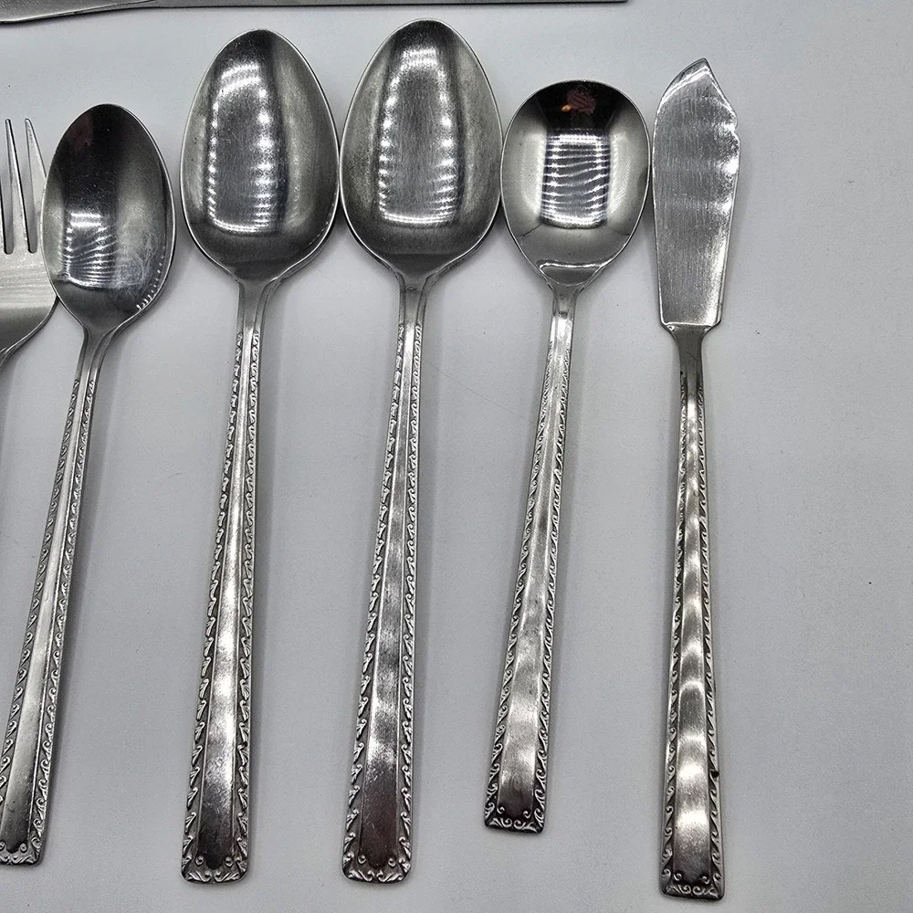 Vtg Lot of 11‎ WATERTOWN Mid-Century Stainless Steel Flatware Japan Spoon Fork +